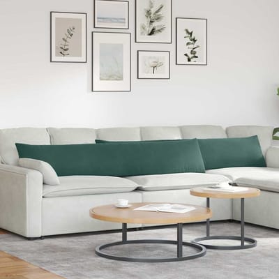 vidaXL - Zitkussens - 2 - pcs - Donkergroen - 200 - x - 40 - cm - Corduroy - stof