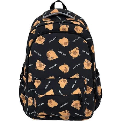 Nieuwe Leuke Capibara Basisschoolleerling Middelbare Schoolleerling Schooltas Rugzak met Grote Capaciteit