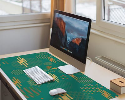 Coloray Bureau Onderlegger - Japanse symbolen Computer Mat - 100 cm x 50 cm - Groente Bureau Onderlegger - Bureau Pad - Bureau Mat - Bureaumat - Onderlegger Bureau