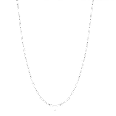 Twice As Nice Halsketting in edelstaal, fijne ovale schakels 40cm+5cm