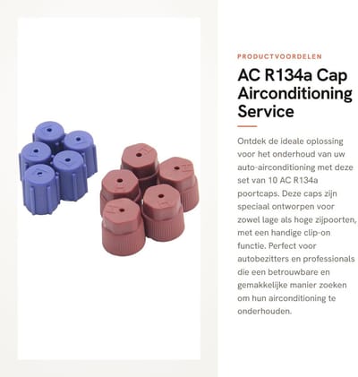 Dailygoods- Airconditioning Caps 10 Stuks - R134a Service Caps - Lage/Hoge Druk Zijkappen - 13mm/16mm - Drukbestendig - Corrosiebestendig - Airco Caps
