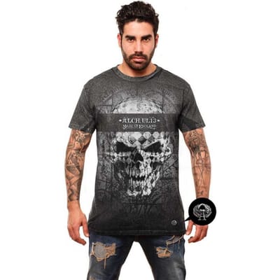 Alchemy England - Gothic T-shirt - Resurrection - T-shirt Mannen - S tot 4XL - voor Mannen - grijs