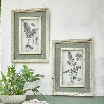 LOBERON Schilderij set van 2 Cerilav grijs/groen