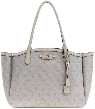 GUESS schoudertas Lindsey Tote Bone Logo oud roze
