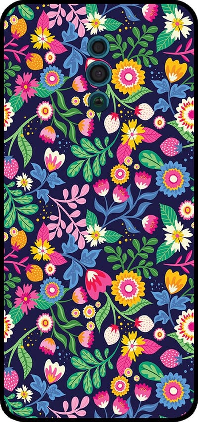 Smartphonica Telefoonhoesje Geschikt voor Oppo Reno met bloemen opdruk - TPU backcover case flower design geschikt voor Oppo Reno