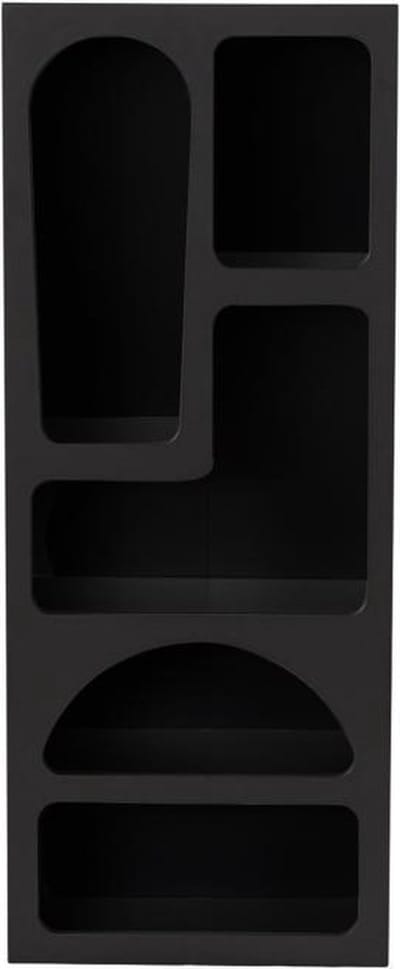 Vente-unique Rek met 5 nissen - Zwart - LUELA L 60 cm x H 150 cm x D 32 cm