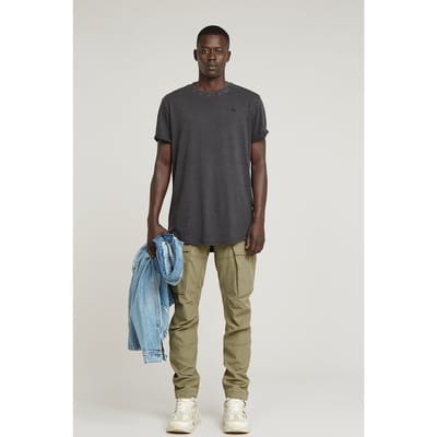 G-Star Text Back Gr Overdyed Lash R T Dk Black Gd Taglia: S | T-shirt stampate Outlet | Uomo | Nero