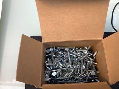 HOUTSCHROEF gleufkop. 3.5 x 35mm. Lang. Platkop. Verzinkt.200 stuks verzinkt DeltafiX