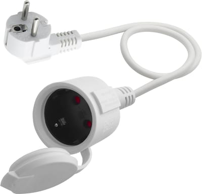 Korte Verlengsnoer Wit 16A 250V IP44 Voor Binnen en Buiten