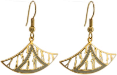 Behave - Oorhangers dames - wit - 4 cm