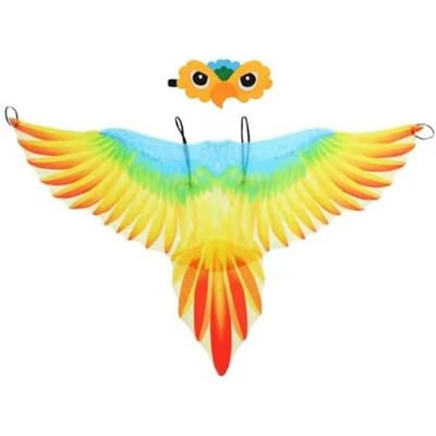 Papegaai Vleugels Mantel Kostuum Vogel Cape Carnaval Kostuum voor Maskerade Halloween Carnaval Optreden Verkleedkostuum One Size yellow