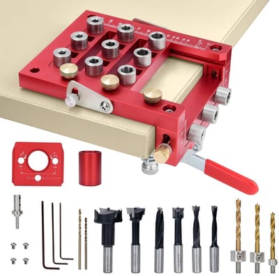 Deuvelmal Set - Gatenboor Locator - Houtbewerking Meubels - 3-in-1 Functionaliteit - 6-8-10 mm Boren
