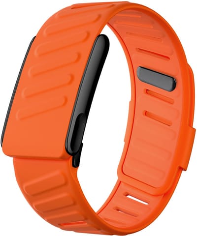 Stravo Premium Siliconen Bandje met Zwarte Rand – Geschikt voor Whoop 5.0 MG – Ademend & Zweetbestendig – Oranje