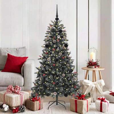 vidaXL - Kunstkerstboom - Groen - 150 - cm - PVC - en - Plastic - en - Staal