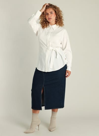 YEST CURVE Giselle Tops - Off White - maat X-0(44)