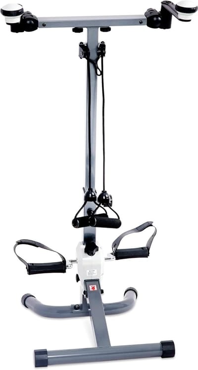 Mini Hometrainer - Fitness Fiets - Lichaam Trainen - Inklapbaar Ontwerp - Tot 110kg - Grijs