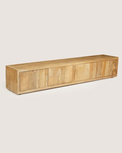 TV Meubel 210 cm Mangohout – 4 Deuren – Landelijk