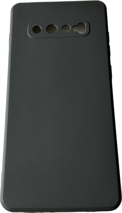 Camera bescherming Siliconen back cover hoesje - Geschikt voor Samsung Galaxy S10 Plus - TPU hoesje zwart