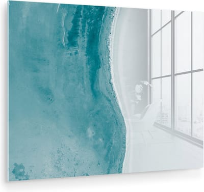 MuchoWow® Glasschilderij 160x120 cm - Schilderij acrylglas - Strand - Water - Australië - Foto op glas - Muurdecoratie woonkamer - Wanddecoratie slaapkamer - Schilderijen