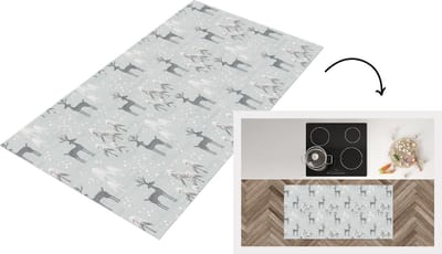 Keukenloper - Loper keuken - Patronen - Hert - Winter - 120x60 cm - Keukenloper vinyl