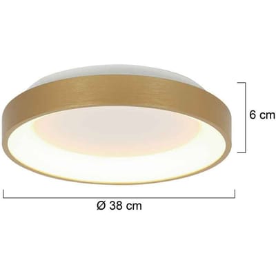 Plafondlamp Ringlede 3691GO Goud dimbaar 2400 Lumen Kunststof Metaal Steinhauer
