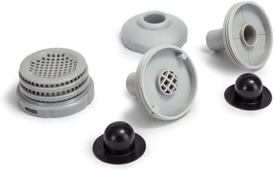 TOVBMUP Inlaatmondstuk voor zwembad - Ø 32 mm - Geschikt voor Intex - Grijs