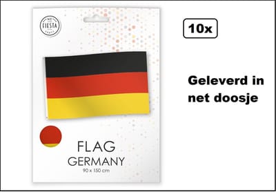 10x Vlag Duitsland 90cm x 150cm - MERK WEfiesta - Landen festival thema feest fun verjaardag Duits