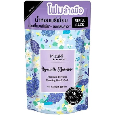 MizuMi Care Savon Moussant pour les Mains - Jacinthe Jasmin 250 ml. 200 ml.