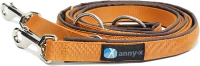 AnnyX verstelbare Hondenriem - FUN - Kaneel/Bruin - Lengte 3 meter - 2,5cm breed - politielijn - Trainingslijn - Voor middelgrote tot grote (sterke) honden