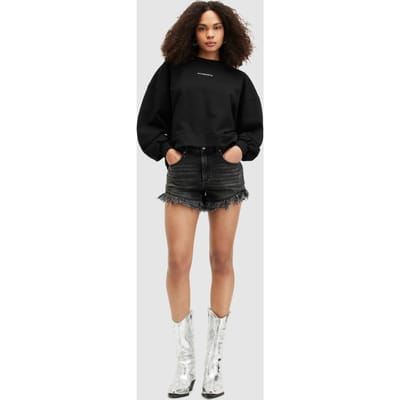AllSaints Disc Lila Sweat Black Größe: S | Pullover Outlet | Damen | Schwarz