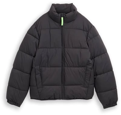 Tom Tailor - Pufferjack met opstaande kraag - Maat 164 - coal grey