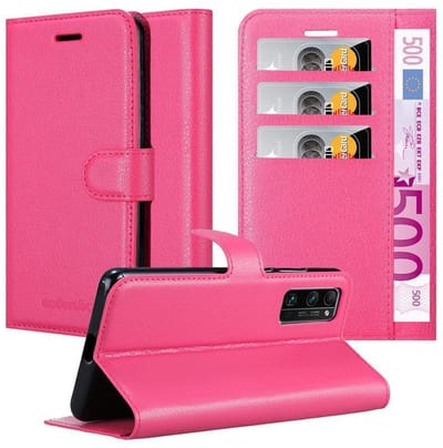 Cadorabo Hoesje geschikt voor Honor 30 PRO in KERSEN ROZE - Beschermhoes met magnetische sluiting, standfunctie en kaartvakje Book Case Cover Etui