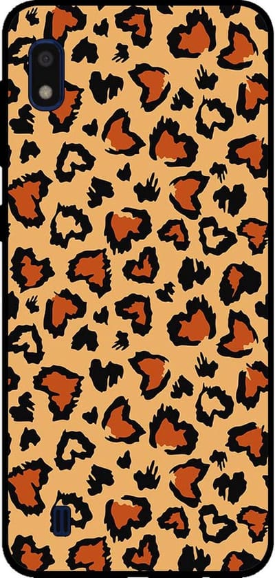 Smartphonica Telefoonhoesje voor Samsung Galaxy A10 met tijgerprint - backcover met panterprint - Bruin geschikt voor Samsung Galaxy A10