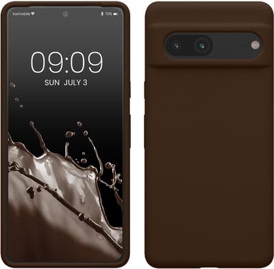 kwmobile telefoonhoesje geschikt voor Google Pixel 7 - Hoesje met siliconen coating - Smartphone case in chocoladebruin