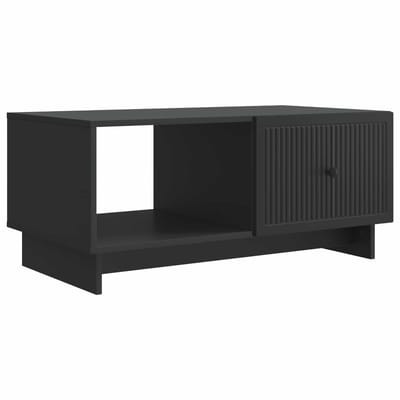 vidaXL - Salontafel - Zwart - 90 - x - 50 - x - 40 - cm - Bewerkt - hout