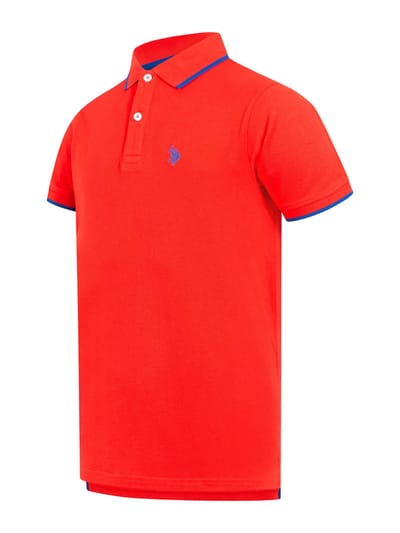 U.S. Polo Assn. heren poloshirt van katoen met contrastdetails
