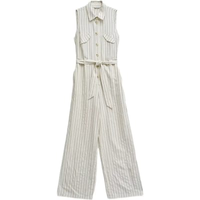 Linnen gestreepte jumpsuit voor dames Salsa Jeans