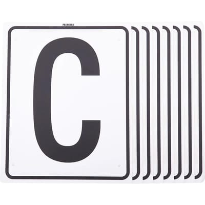 Premiere Manegeletters - Set/8 - 20x25 cm - Wit