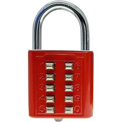 Knop Combinatie Hangslot Zinklegering Cijfers Wachtwoord Slot voor Trolley Koffer Archiefkast rood
