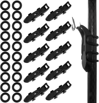 10 Stuks Magnetische Haakhouders - Haakhouders met Rubber Ringen in 2 Maten - Duurzaam Vissersgereedschap voor Organisatie van Aas en Lures