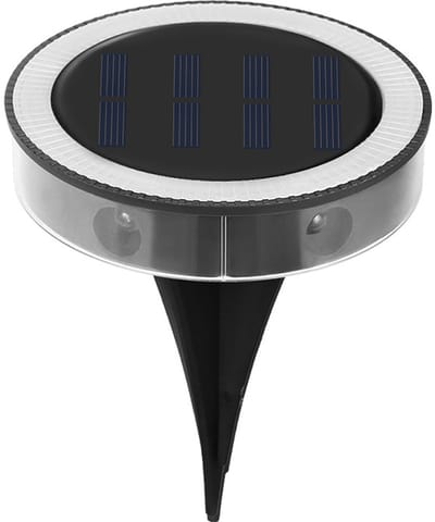 Set van 2 Solar Grondlampen/Eenvoudig te installeren Grondlampen/Duurzaam Waterdicht Ontwerp/Wandmontage mogelijk/12 Warmwitte LED's Totaal, 6 per lamp