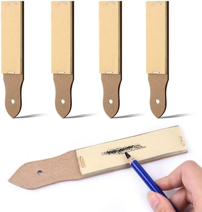 NTHProducts - Set van 4 Glazen Potloodslijpers - Slechts 1 Handeling - Compact en Draagbaar - Perfect voor Kunstenaars - Inclusief Schuurpapier - Ideaa...