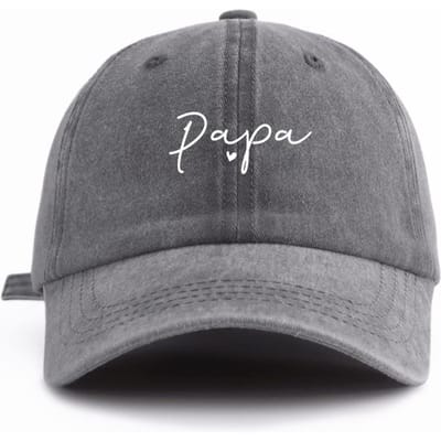 1 Stuk PAPA Print Gewassen Baseballpet, Klassiek Casual Retro Verstelbare Lichtgewicht Zonbescherming Veelzijdige Chauffeurspet voor Dagelijks Gebruik Adjustable