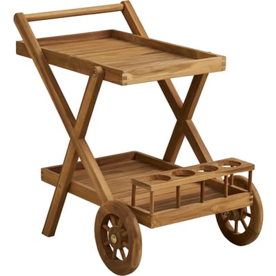 House Nordic Trolley Pasaku - Naturel Hout - 50x86x81cm