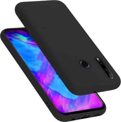 Cadorabo Hoesje geschikt voor Honor 10i / 20i / 20 LITE / Huawei Enjoy 9S in LIQUID ZWART - Beschermhoes gemaakt van flexibel TPU silicone Case Cover