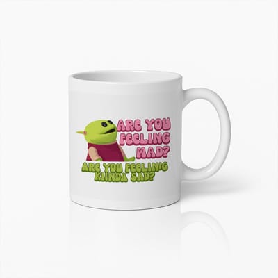 Grappige Alien Quote Mok - "Ben Je Boos? Ben Je Een Beetje Verdrietig?" - Unieke Humoristische Koffiebeker