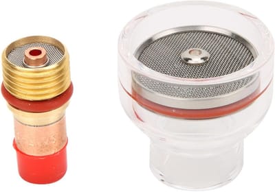 TIG Las Accessoires - Argonbooglassen Onderdelen - Precisie Lassen - Hittebestendige Glazen Beker - 2.4MM - Transparant