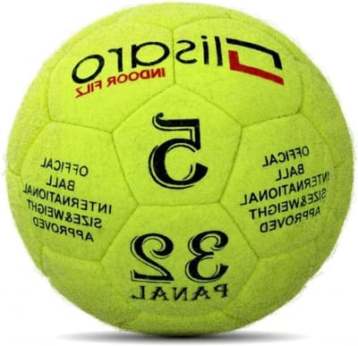 Zaalvoetbal Maat 5 - Indoor voetbal Viltbal - Voetbal training - Engelse vilt constructie - Maat 5 - Geel/zwart