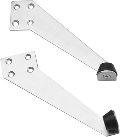 Deurstoppers - Deurhouders - Deuren Open Houden - Zachte Rubberen Bumper - 2 Stuks - Zilver