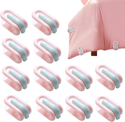Dekbedclips - beddengoed accessoires | dekbedclips - antislip beddengoedclip, herbruikbaar laken, dekbed en dekensluiting voor thuis slaapkamers zonder naaien nodig veilig
